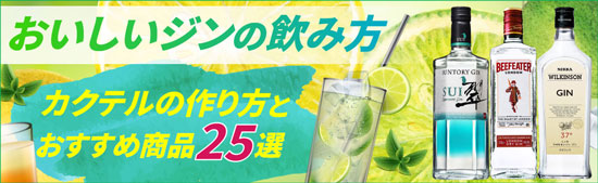 おいしいジンの飲み方紹介 カクテルの作り方とおすすめ商品25選                     