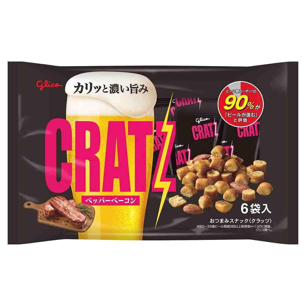 グリコ クラッツ ペッパーベーコン（6袋入）