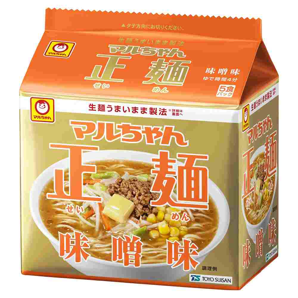 東洋水産 マルちゃん正麺 みそ味 108g×5食パック