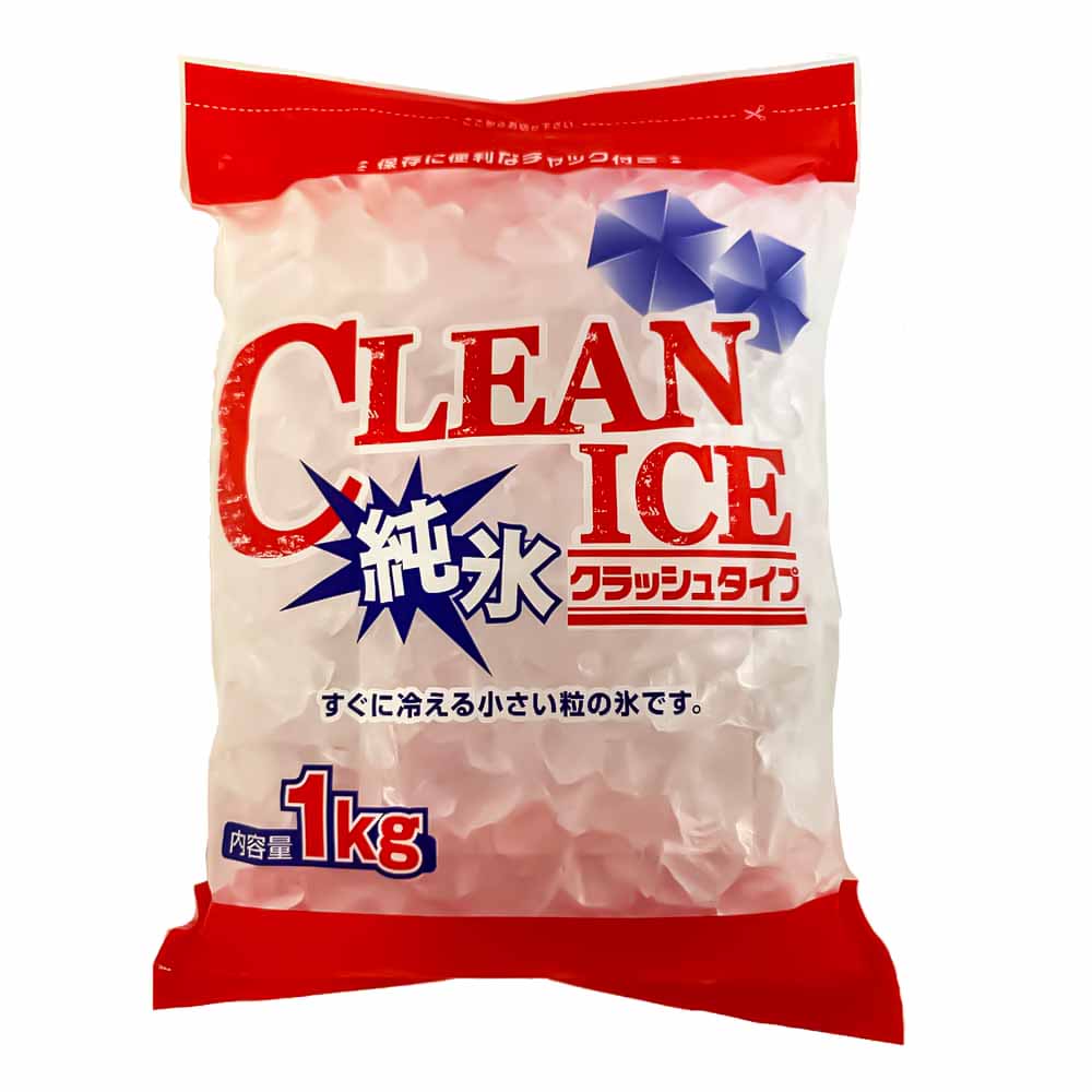 〔冷凍〕クリーンアイス クラッシュタイプ（純氷） 1kg※店舗からのお届け限定