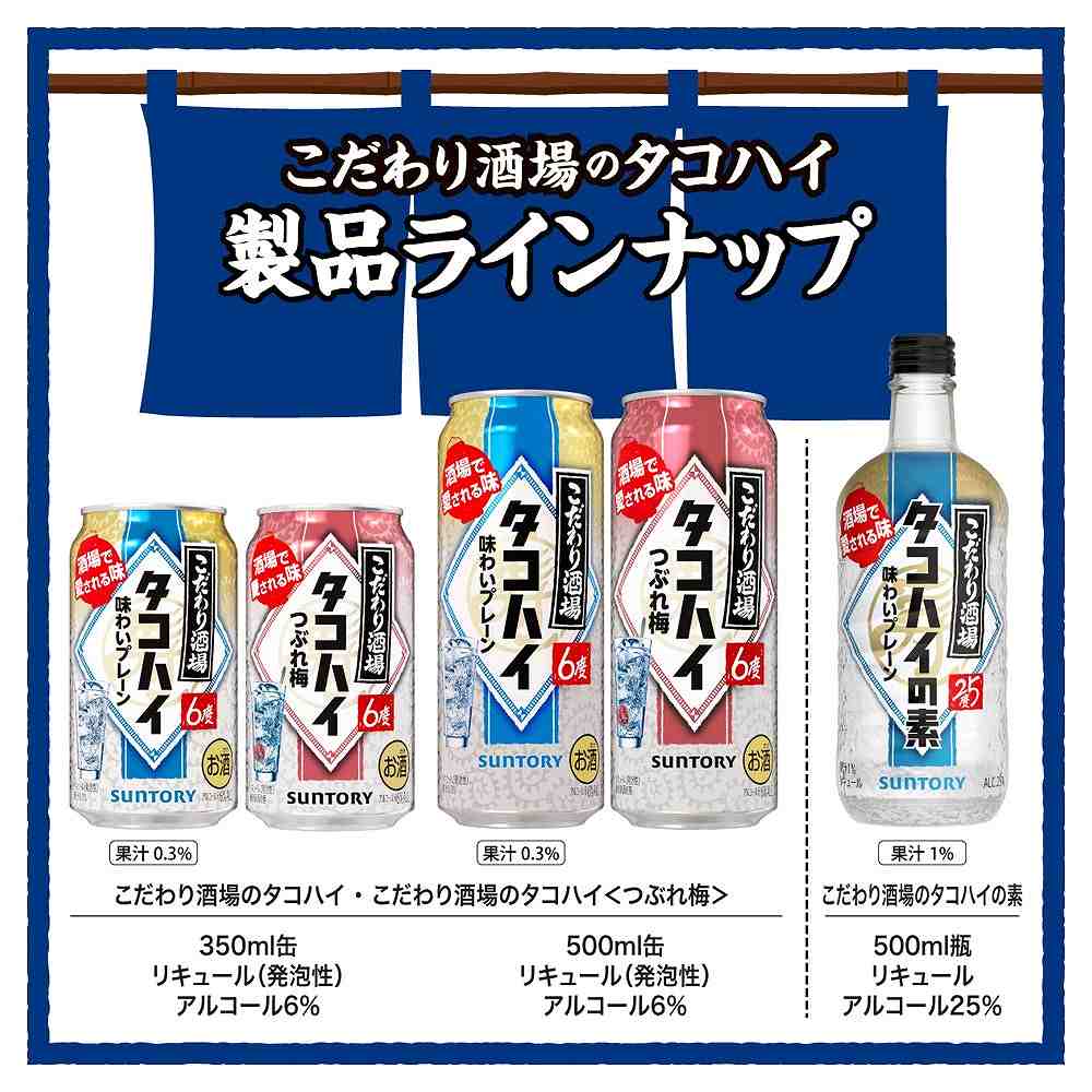 サントリー こだわり酒場 タコハイ つぶれ梅 350ml缶