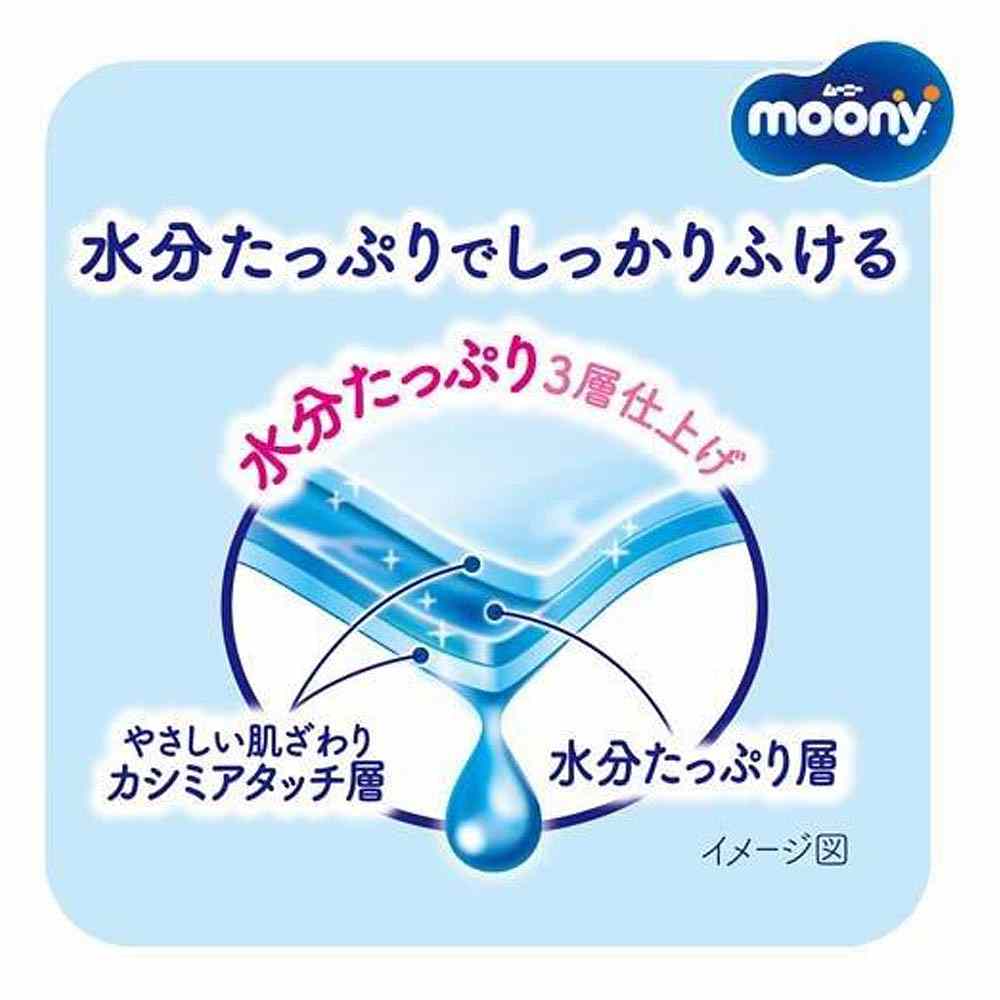 〔ケース〕ムーニー おしりふき やわらか厚手 詰替 （60枚×8袋）×4個入