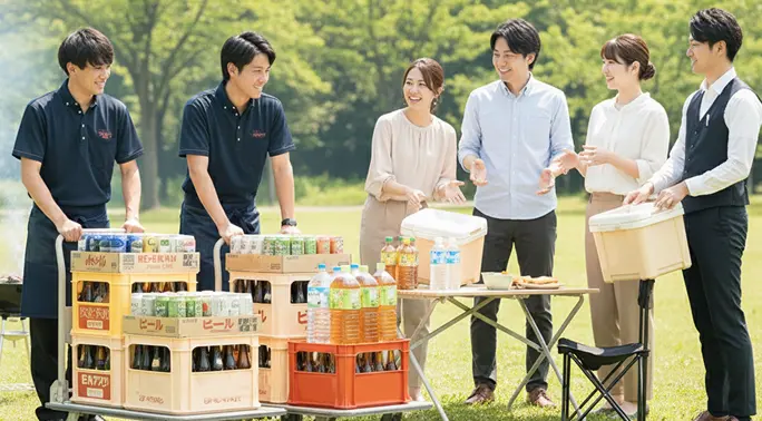 屋外・会場へ手ぶら配送可能