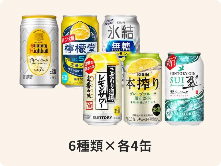 人気のチューハイ・ハイボール6種飲み比べセット